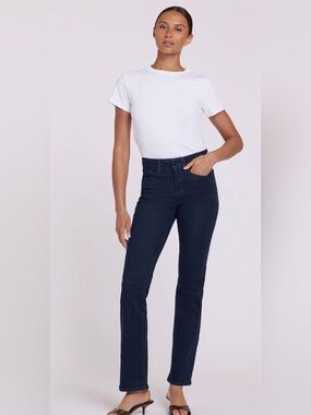 NYDJ 6 MARILYN STRAIGHT JEANS Ins 33”NWT #MPRIMS8517